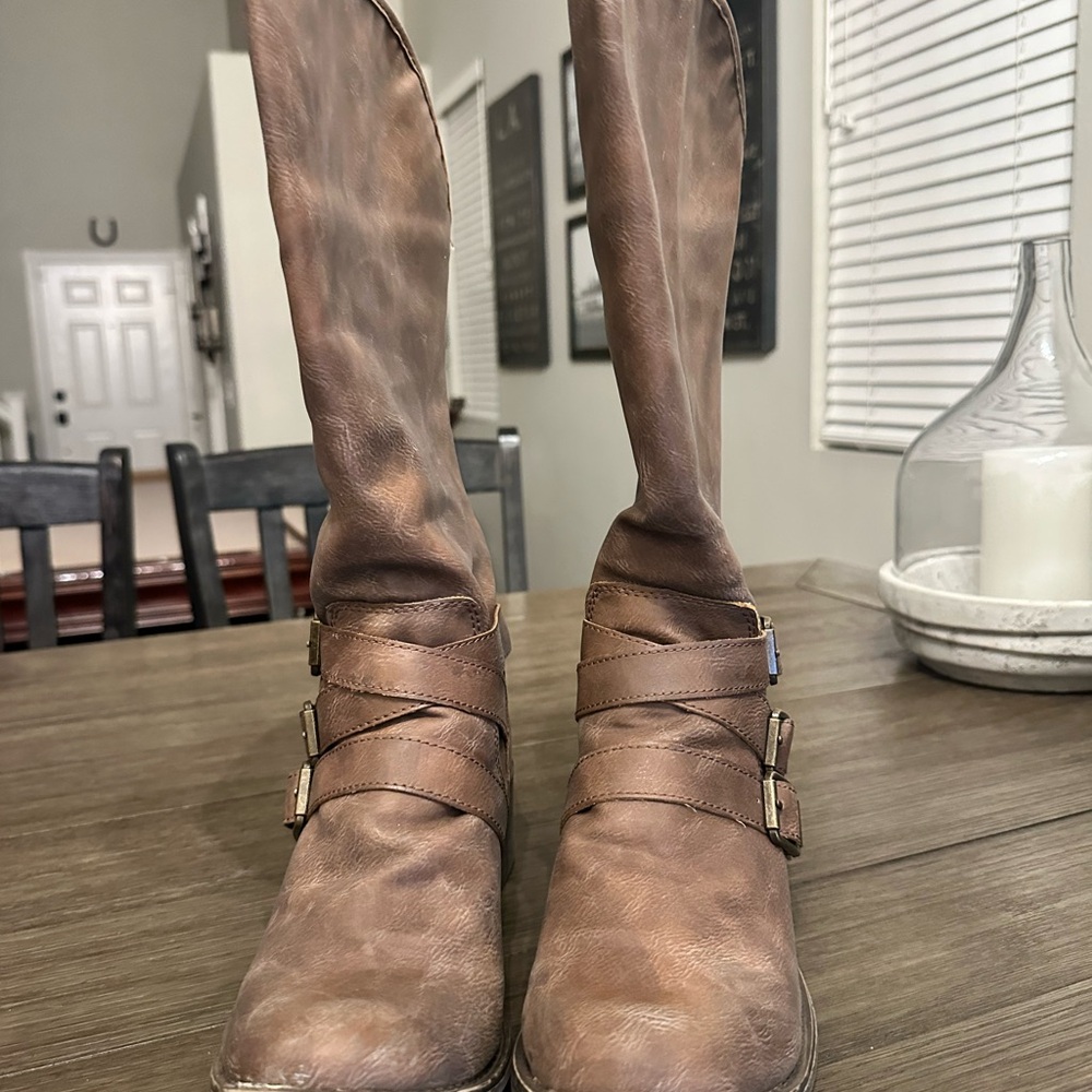 Madden Girl Brown Heeled Boots
